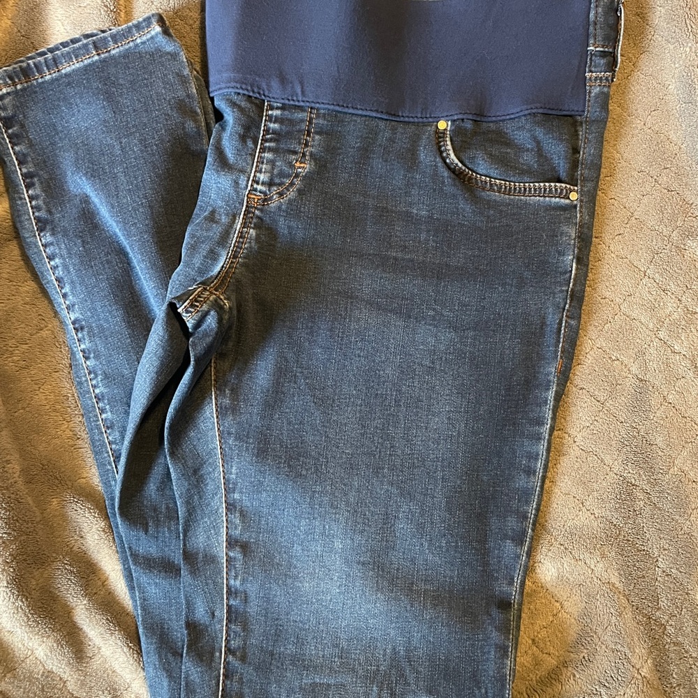 Topshop Blue Jeggings with Stretch Fit (Maternity Jeggings)